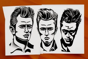 james dean face tattoo idea