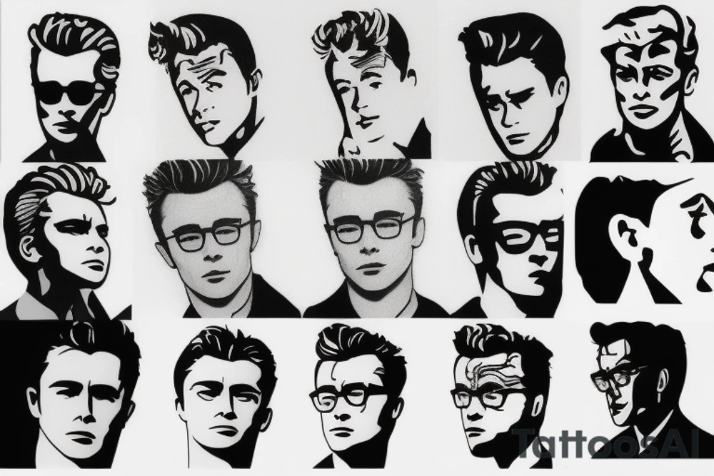 james dean face tattoo idea