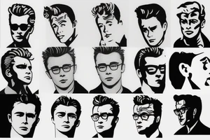 james dean face tattoo idea