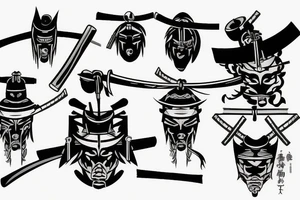 katana samurai-style tattoo idea