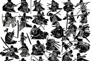 katana samurai-style tattoo idea