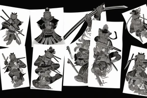katana samurai-style tattoo idea