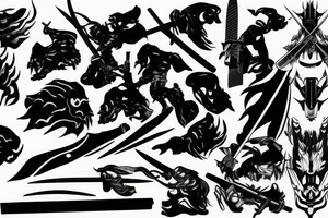 katana blade tattoo idea