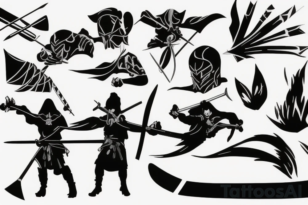 katana blade tattoo idea