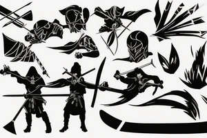 katana blade tattoo idea