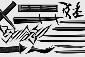 katana blade tattoo idea