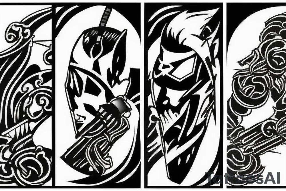 katana blade tattoo idea