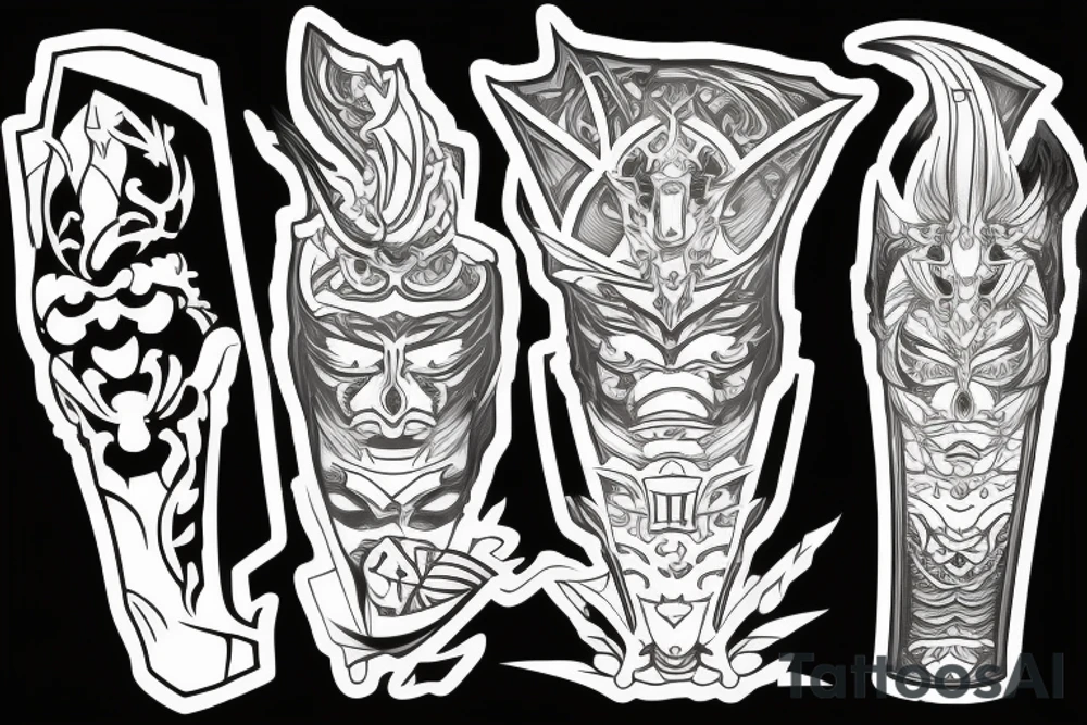 katana blade tattoo idea