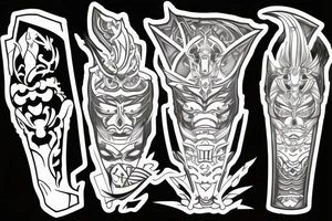 katana blade tattoo idea