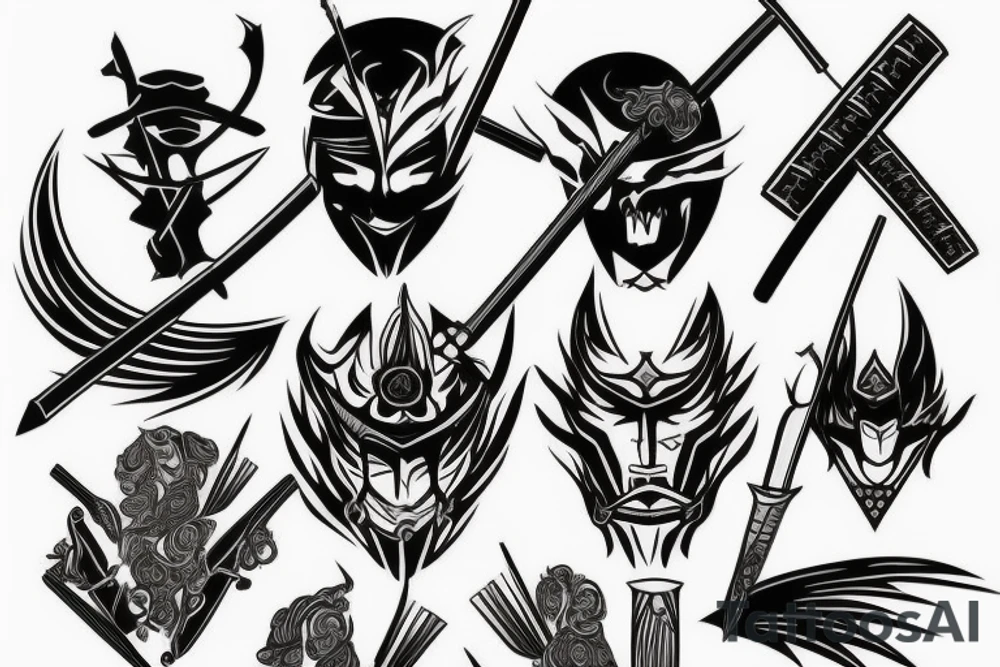katana blade tattoo idea