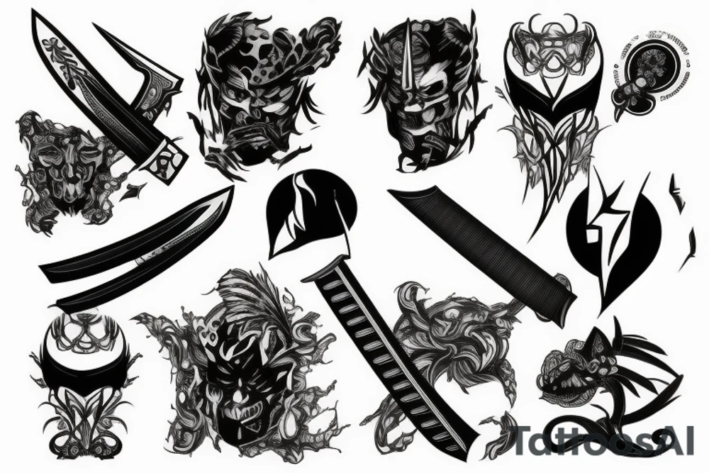 katana blade tattoo idea