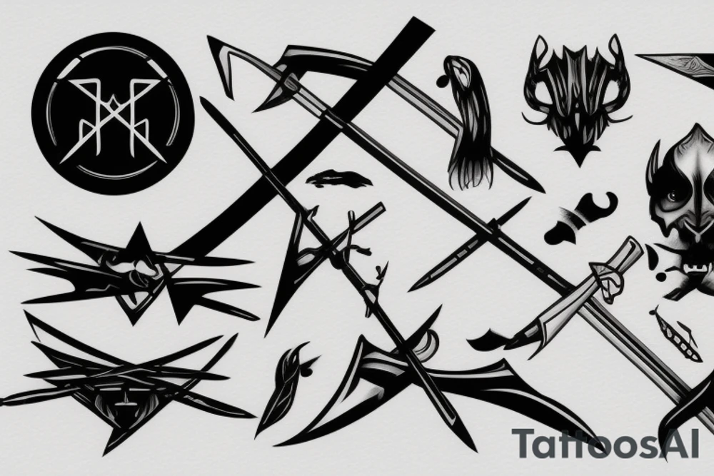 katana blade tattoo idea
