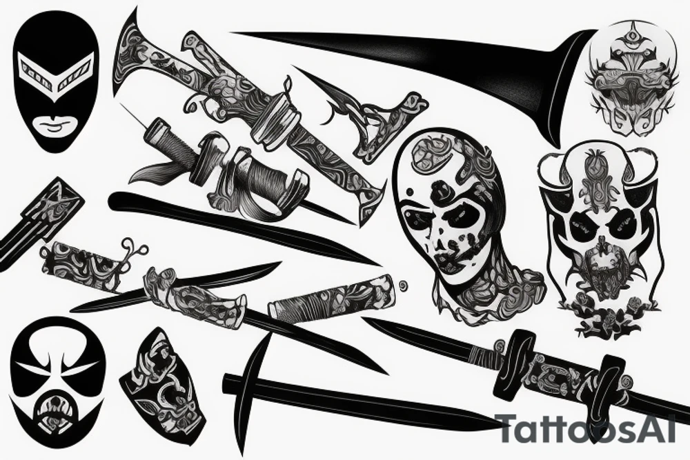katana blade tattoo idea