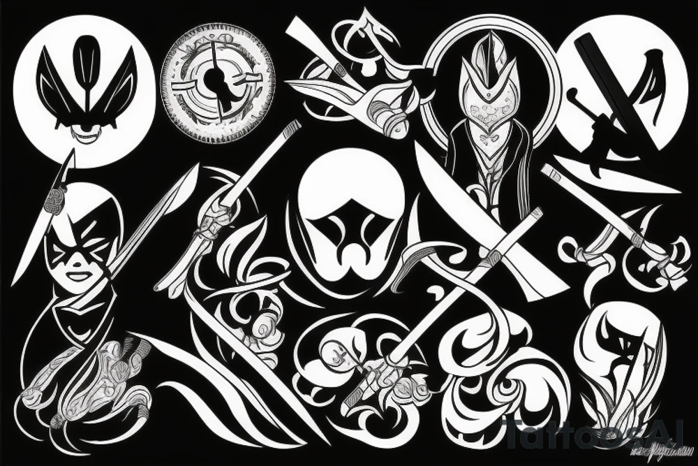 katana blade tattoo idea