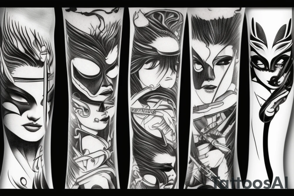 katana blade tattoo idea
