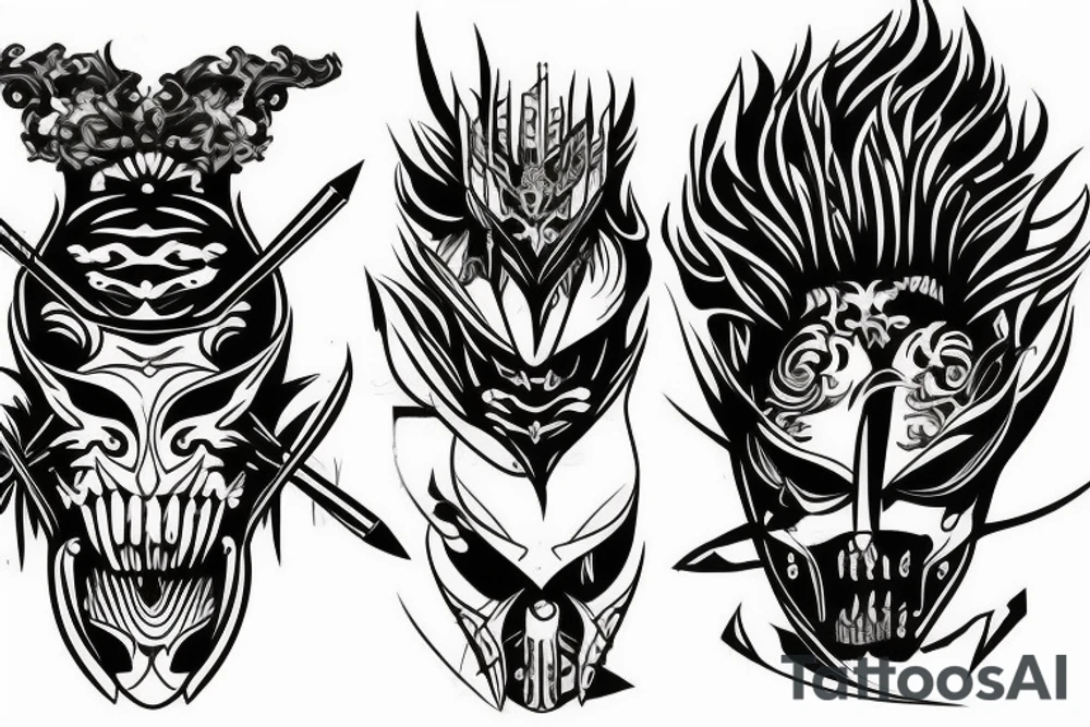 katana blade tattoo idea