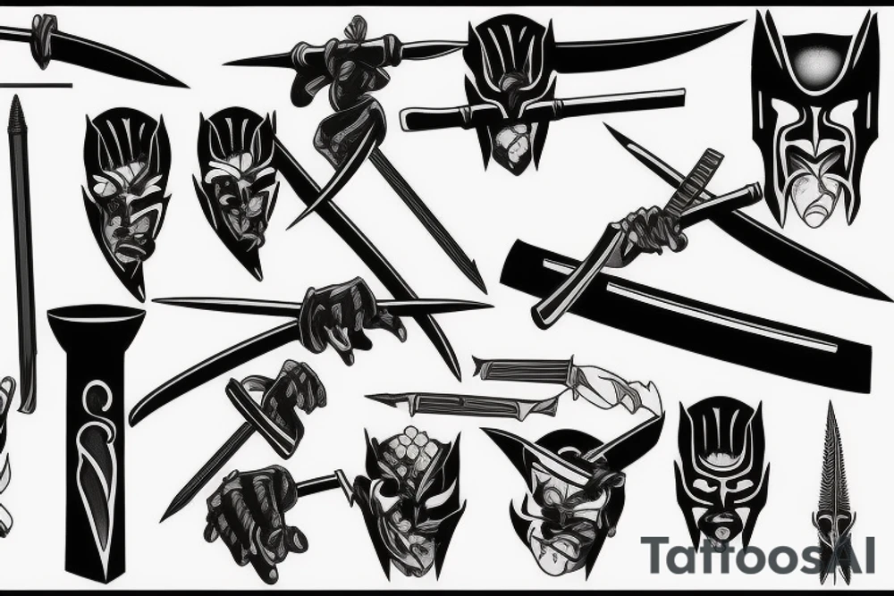 katana blade tattoo idea