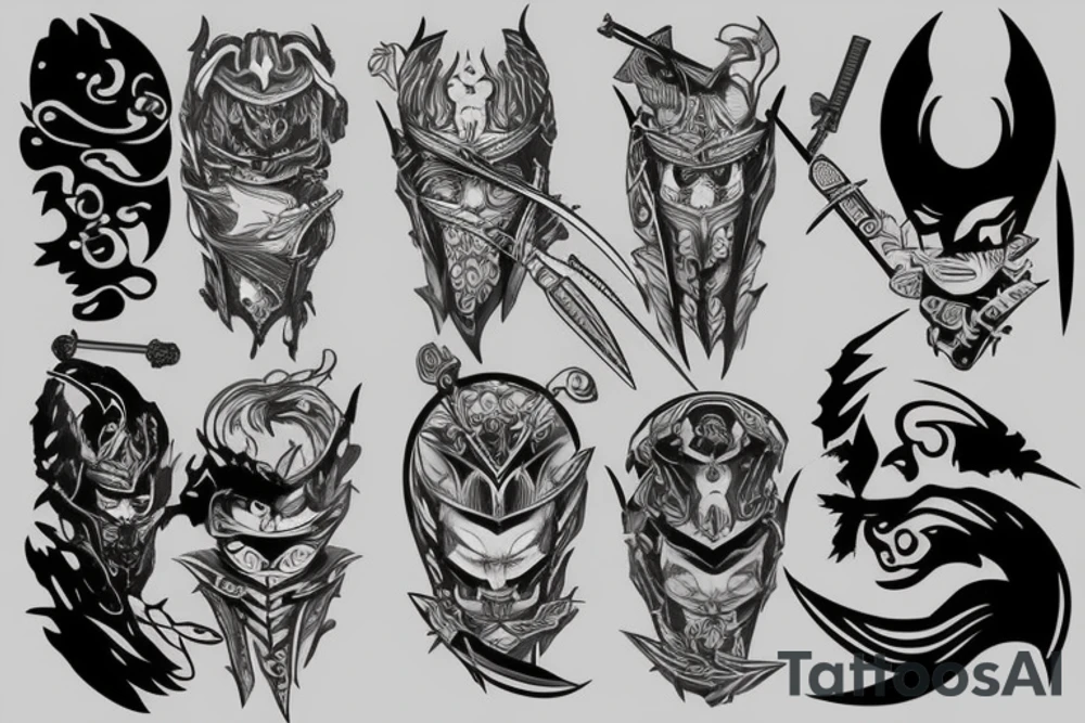 katana blade tattoo idea