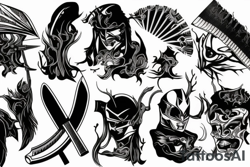 katana blade tattoo idea