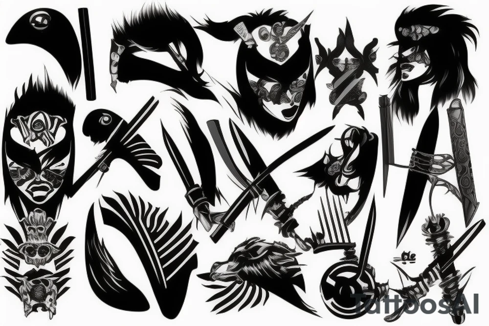 katana blade tattoo idea