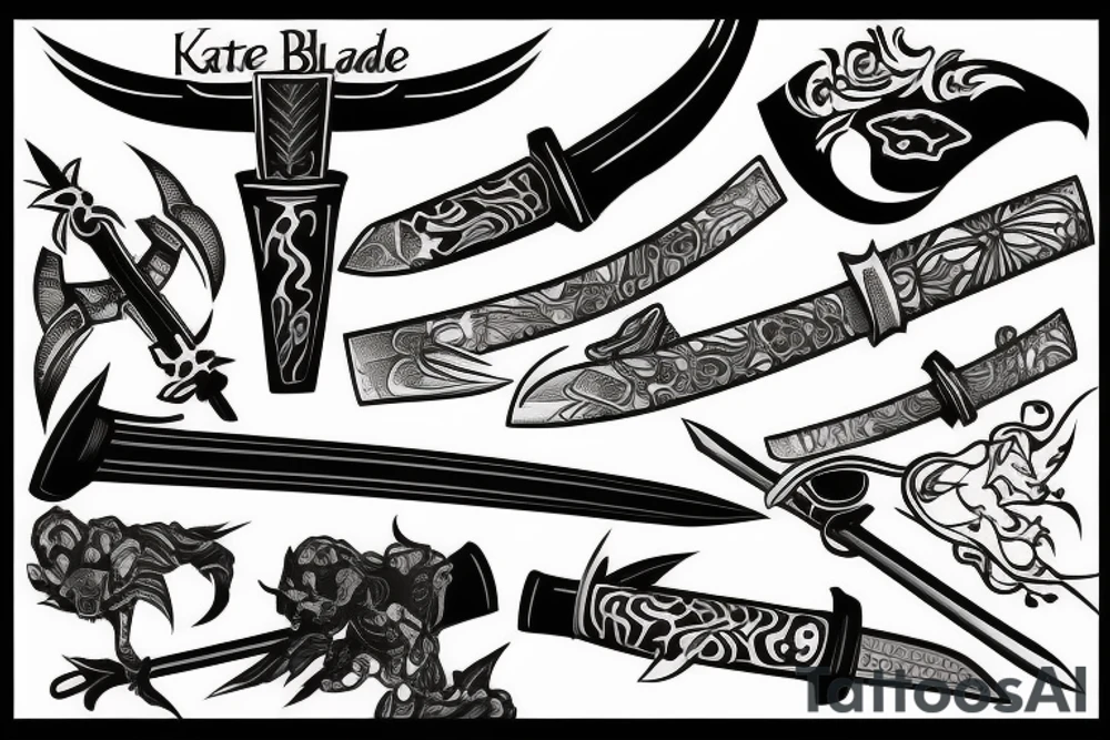 katana blade tattoo idea