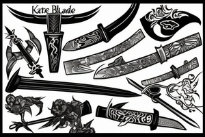katana blade tattoo idea