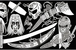 katana blade tattoo idea
