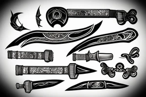 katana blade tattoo idea
