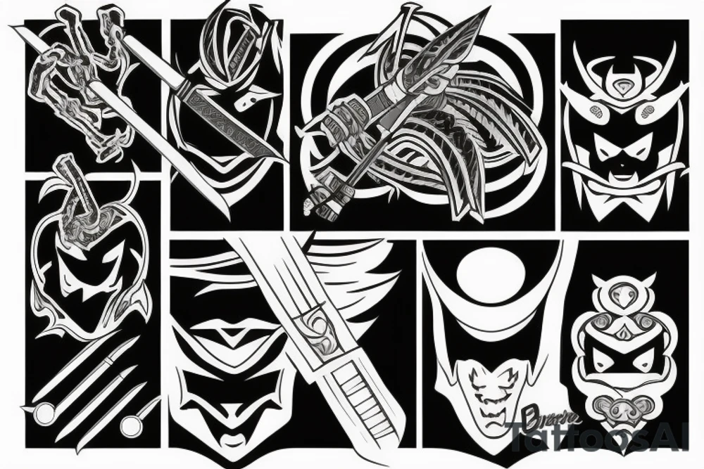 katana blade tattoo idea