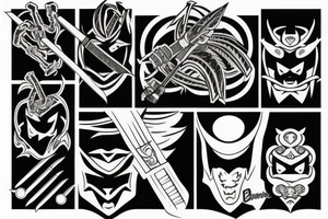 katana blade tattoo idea