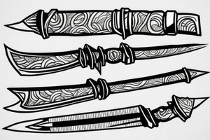 katana blade tattoo idea