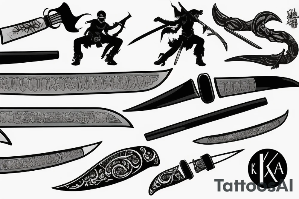 katana blade tattoo idea