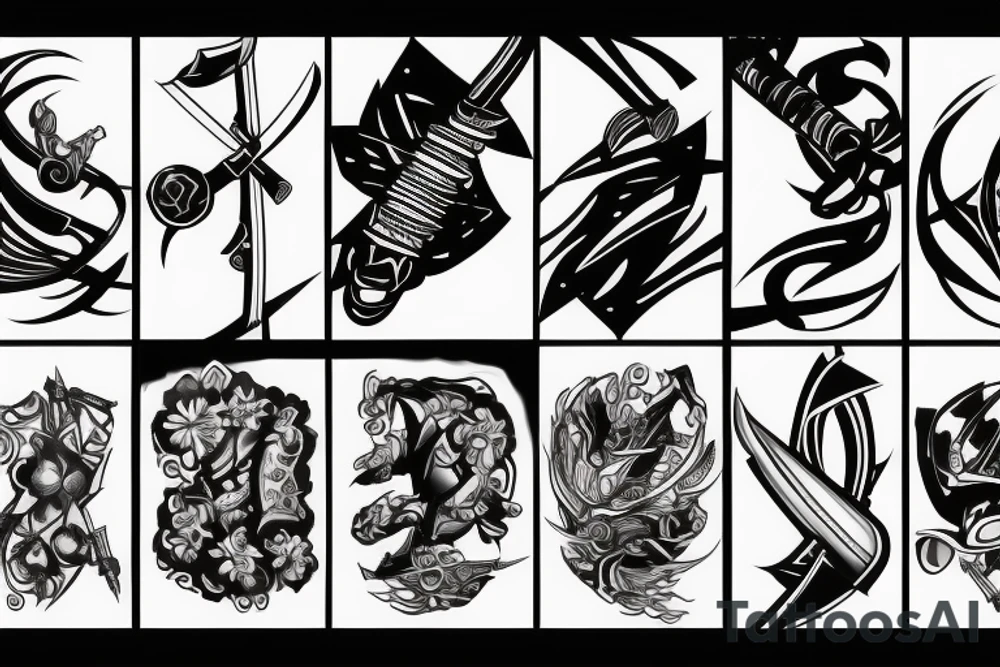 katana blade tattoo idea