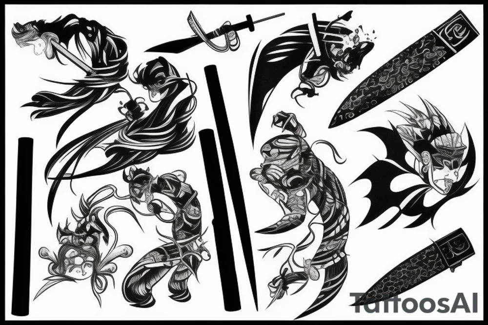 katana blade tattoo idea