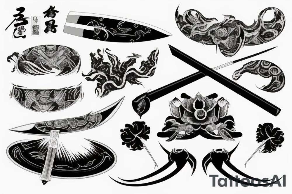 katana blade  single tattoo idea