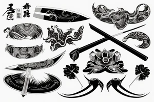 katana blade  single tattoo idea
