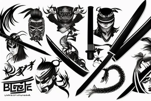 katana blade  single tattoo idea