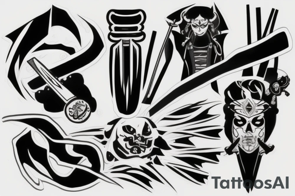 katana blade  single tattoo idea