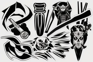 katana blade  single tattoo idea