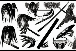 katana blade  single tattoo idea