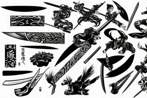 katana blade  single tattoo idea