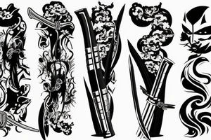 katana blade  single tattoo idea