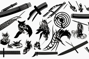 katana blade  single tattoo idea