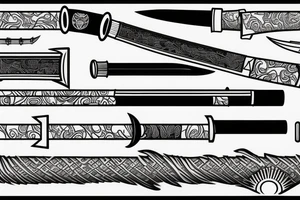 katana blade  single tattoo idea