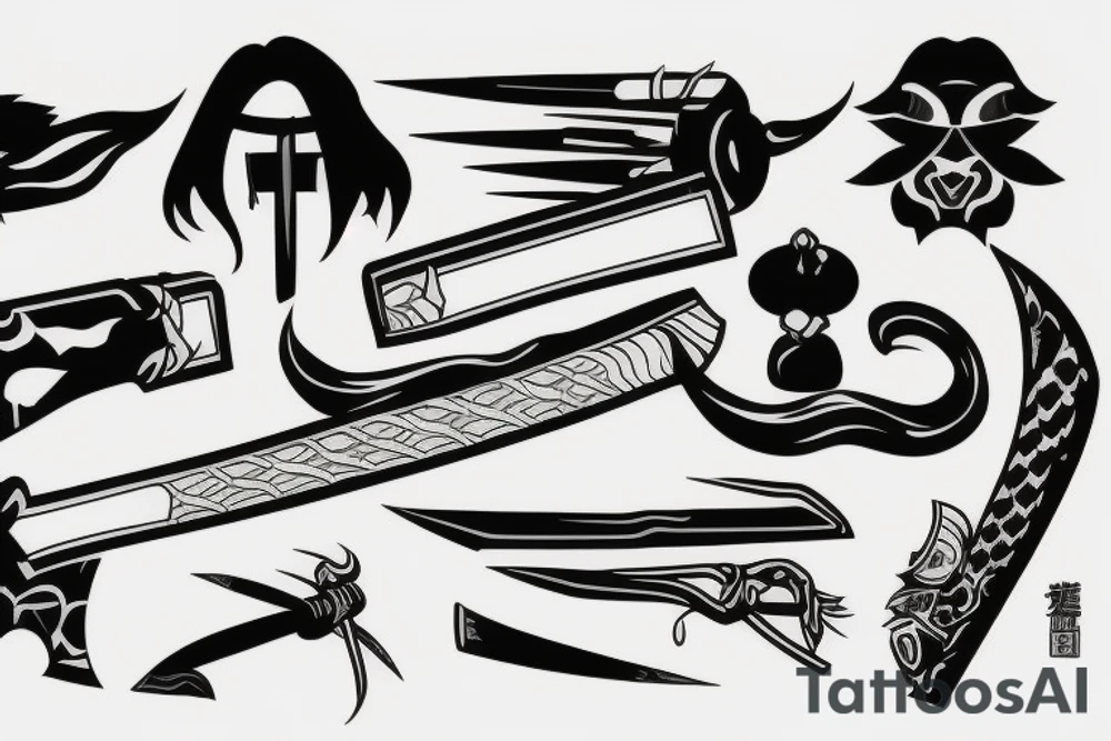 katana blade  single tattoo idea