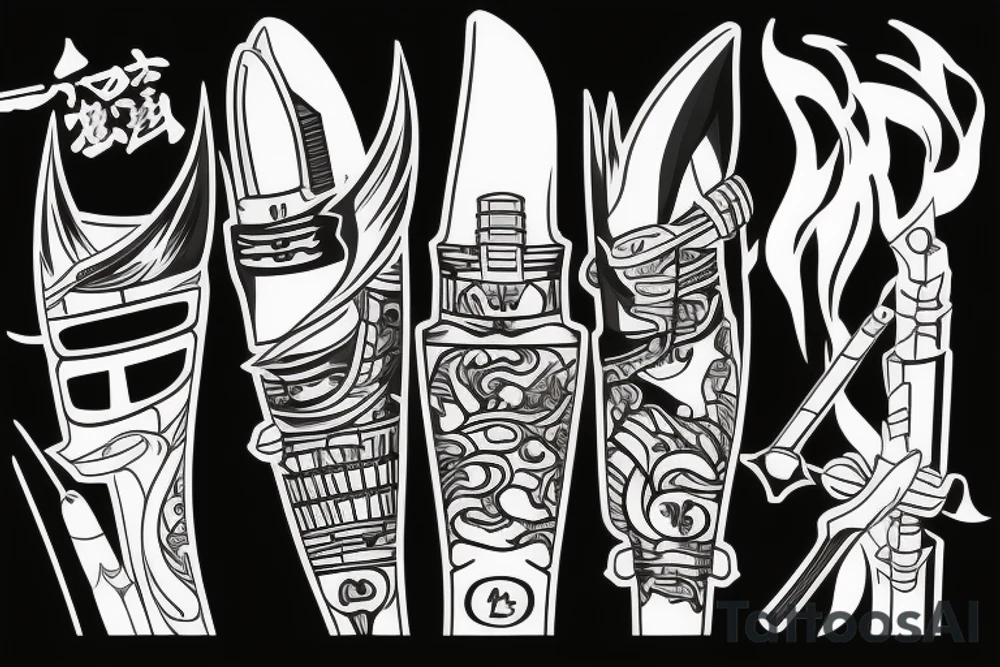 katana blade  single tattoo idea