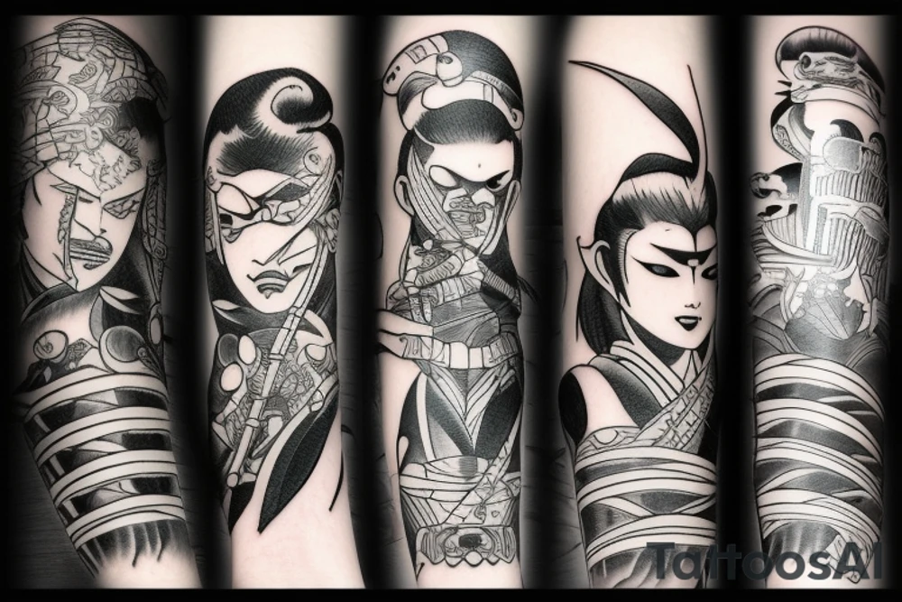 katana blade  single tattoo idea