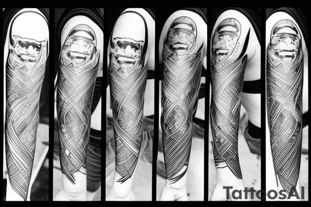 katana blade  single long tattoo idea