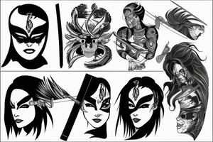 katana blade full tattoo idea