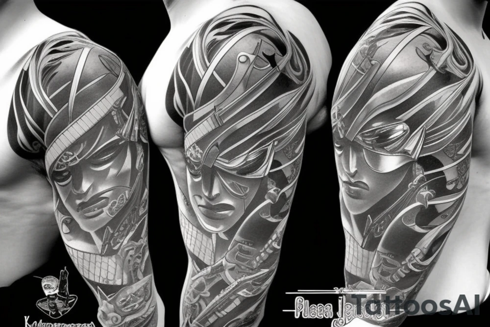 katana blade full tattoo idea